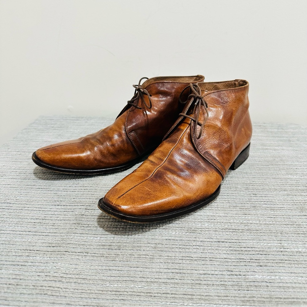 Russell & Bromley Boots‎ Men 8 Brown Leather Chukka Desert Ankle Dress Shoes
